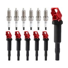 For 2007-2013 BMW 328i 3.0L Set of 6 Coil Packs and Spark Plugs Tune up Kit
