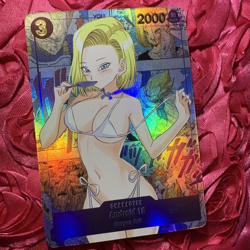 Tarjeta holográfica Android #18 DRAGON BALL Manga LOVER ACG Waifu Anime Goddess