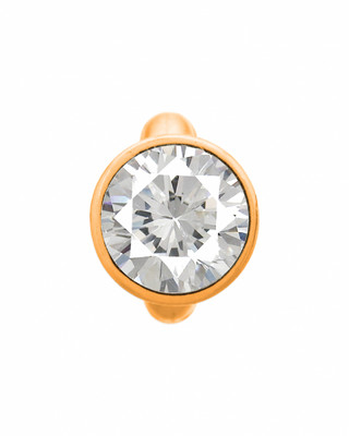 Endless Jewelry Collection Charm Round White Dome # 51203-2 Gold - New Free Ship