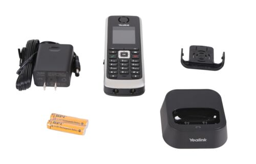 Yealink VoIP DECT Cordless Telephone Handset and Charging Cradle w/Power Supply