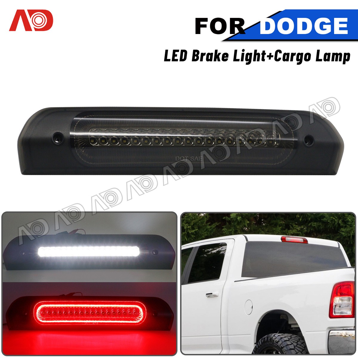 LED Third 3rd Tail Brake Stop Light Cargo Lamp Fit For 02-09 Dodge Ram 1500 2500 - Foto 5