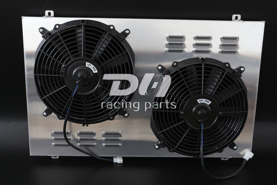 Cubierta mejorada de aluminio 28x17" y ventilador de 12" para Chevy 68-73 Chevelle/68-77 El Camino Foto 3 de 3