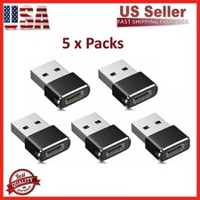 5-Pack USB-C 3.1 Female to USB A Male Adapter Converter OTG Type C Android Phone