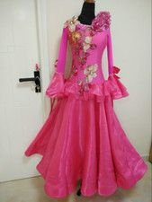 WOMEN'S BALLROOM COMPETITION DANCE DRESS MODERN WALTZ FLOWERY