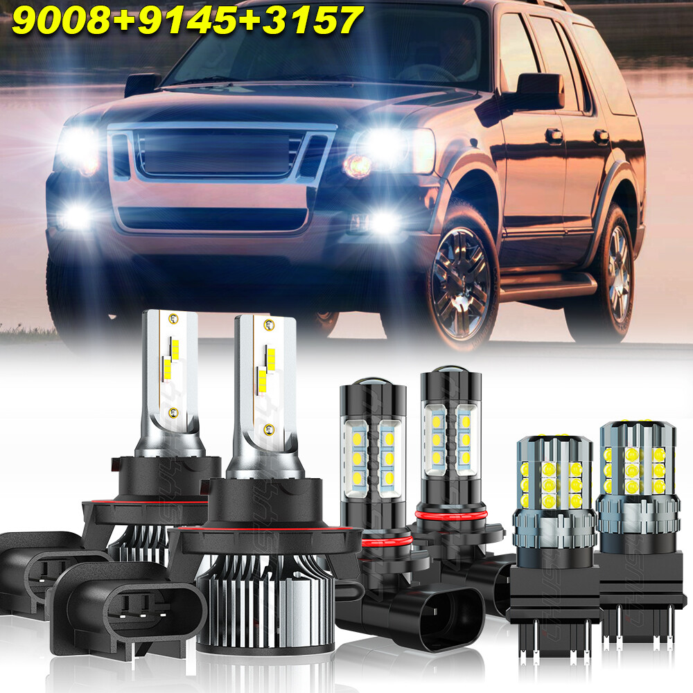 LED Headlight Turn signal Fog Lights For Ford Explorer 2006 2007