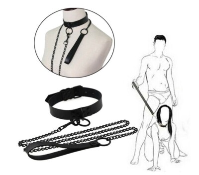 Collier De Bondage / Ceinture BDSM En Cuir - Tailles 40, 42, 44 (Neuf)