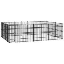 NNEVL Outdoor Dog Kennel Steel 32.26 m 