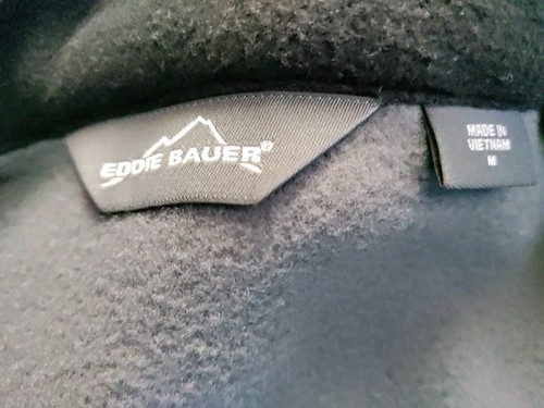 Eddie Bauer Used Personalized Gray Fleece Vest Wmns Medium Sleeveless Full Zip - Picture 4 of 9