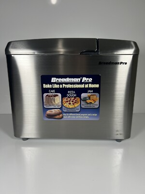 Breadman Pro TR900s 2lbs Bread Maker Stainless Steel Works And In EUC