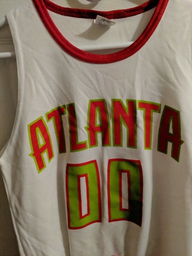 Atlanta Hawks #00 NBA Basketball Team Logo Size 18-20 White Red Home Jersey SGA - Picture 2 of 4