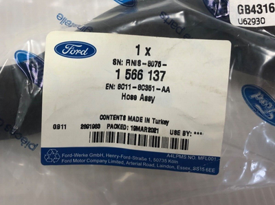 Genuine Ford Cooling System Hose 1566137 for sale online | eBay