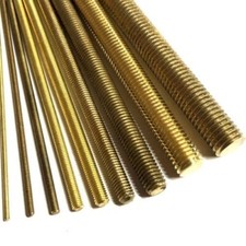 Image of M4 Long Brass Threaded Bar - 4mm Allthread Rod Studding Stud Studs Rodding