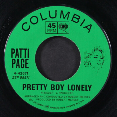 PATTI PAGE: pretty boy lonely / just a simple melody COLUMBIA 7
