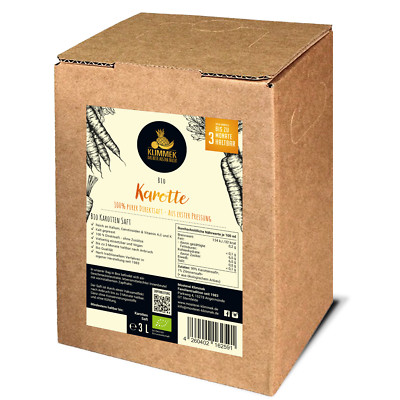 Klimmek - Bio Karottensaft Saft 3 L Bag in Box