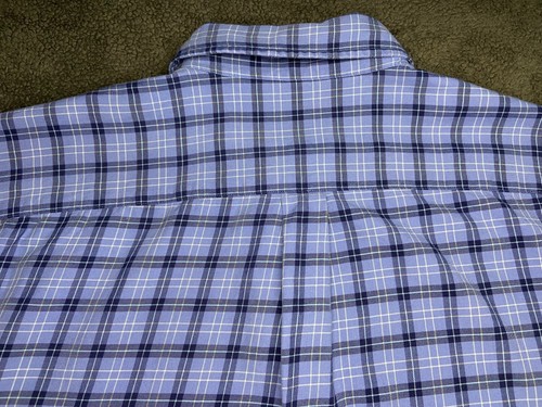 Peter Millar Men's XL Blue Plaid Long Sleeve Button Up Shirt Silk Blend - Picture 11 of 11