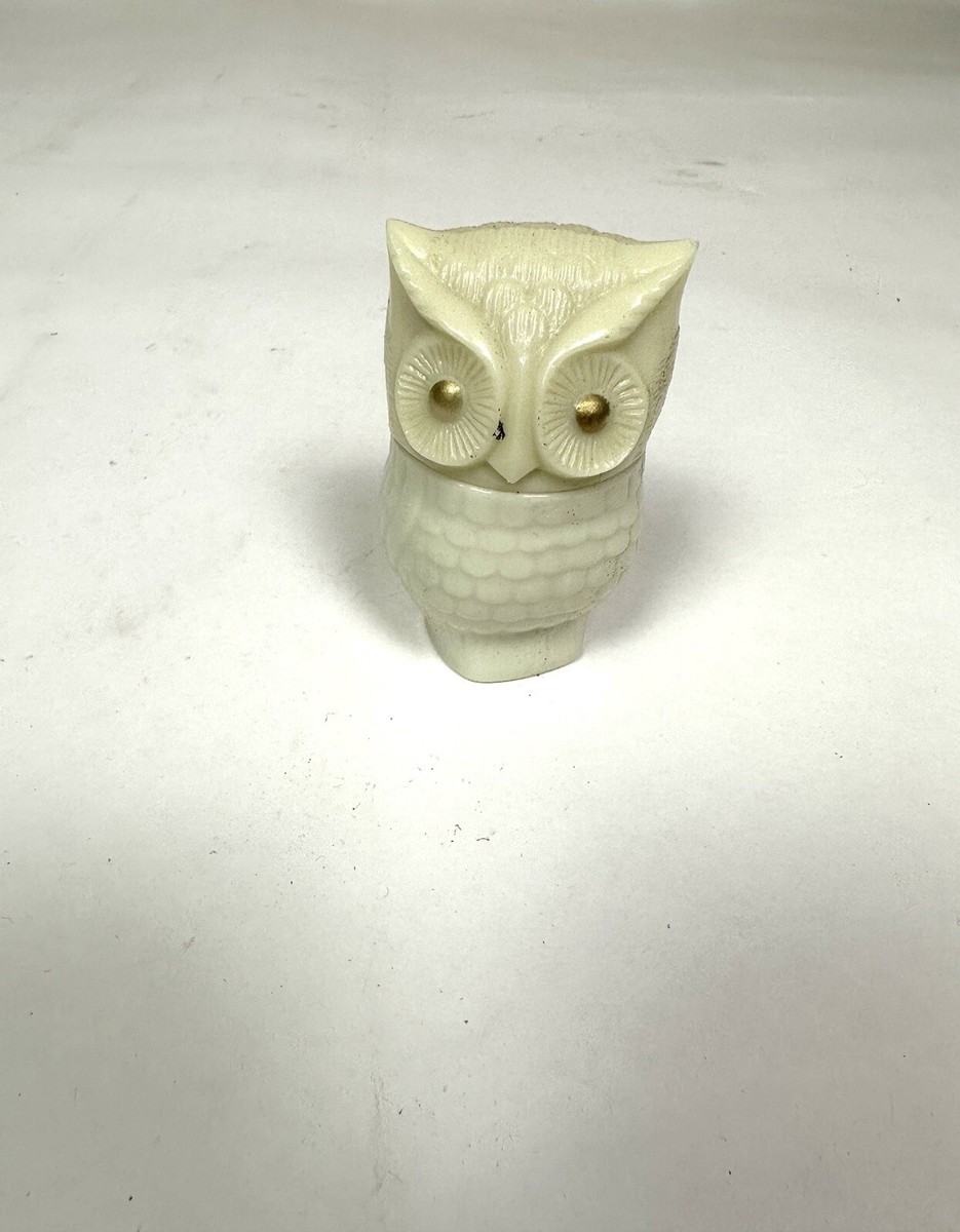 Vintage 70's Avon Owl with Gold Colored Eyes Cream Sachet Milk