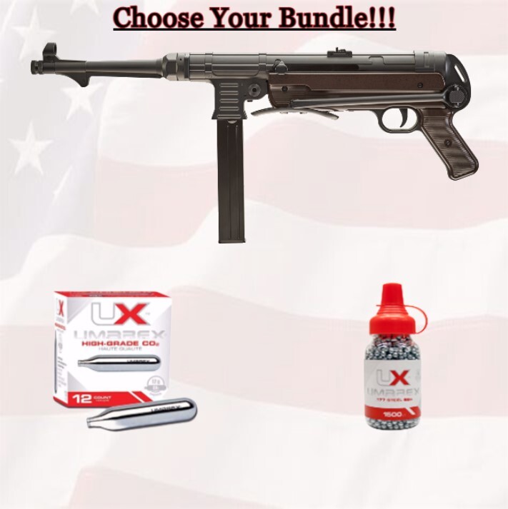 Umarex 2251813 Legends MP40 Full Auto CO2 Powered.177 BB Airgun w