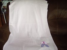 EUC Dasha Pink Lightweight Fleece Plush Baby Blanket Ballet Shoes 44"x28"