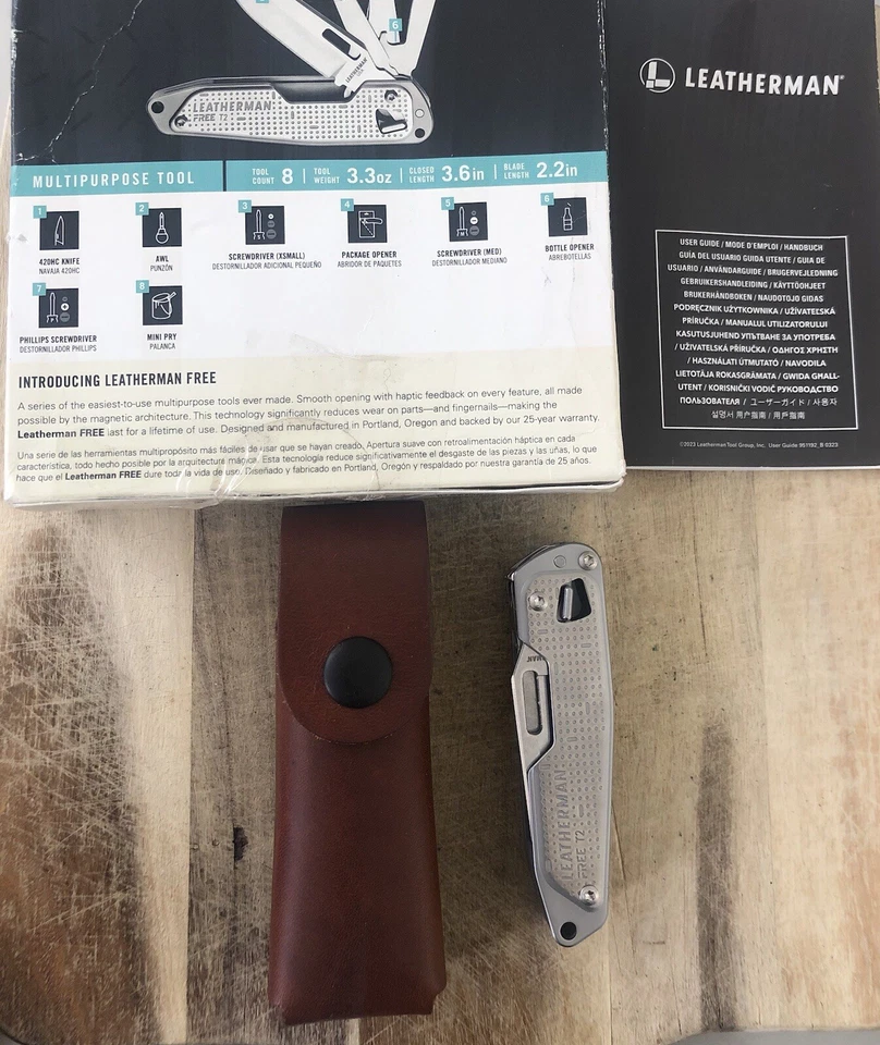 Leatherman USA Made 3.75" Closed FREE T2 Multipurpose Knife Tool & Sheath - image 2 of 4