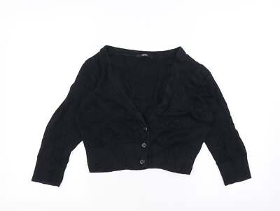 Marks and Spencer Damen Blau V-Ausschnitt Baumwollmischung Cardigan Größe 12