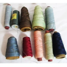 10 Cones Overlock Sewing Thread Mixed Lot & Colors