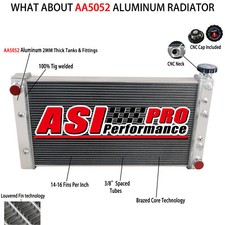 4 Rows Aluminum Radiator Fit 1982-1994 92 Chevy S10 Gmc S15 Jimmy Sbc350 Swap V8