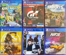 6 GAMES LOT FOR PS4 UFC4 + FAR CRY5 + MK11 + NFS HEAT + GT NEW! FACTORY SEALED!