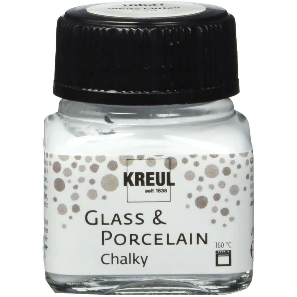 [Ref:16631] KREUL Peinture pour verre et porcelaine Chalky 20ml White Cotton
