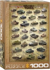 World War 2 Tanks 1000 Piece Jigsaw Puzzle Eurographics New