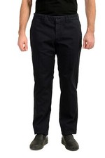Scuderia Ferrari Men's Navy Blue Flat Front Casual Chino Pants US 32 IT 48