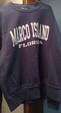 Marco Island Florida Pacific  Co Sweatshirt Blue Adult Mens Sz L