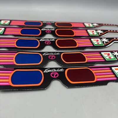 Eye On LA TV Show 3D Glasses - VINTAGE 1987 7-11 Promo Triple