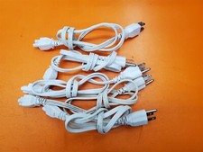                  Lot of 5  White 3ft Mickey Mouse 3 Prong Power Cords