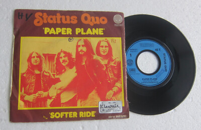 STATUS QUO / PAPER PLANE / 7  France Picture sleeve RCA (I25)