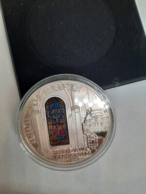 10 Dollar Münze sacre coeur Montmatre Elisabeth II. 2014 mit Fenster