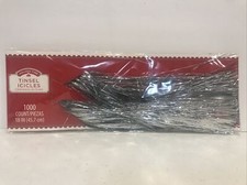 Holiday Time Christmas Tree Tinsel Icicles 1000 Count 18 inch
