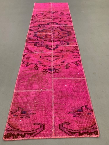 Vintage Turkish Patchwork Runner 180x50 cm Wool Rug 2167