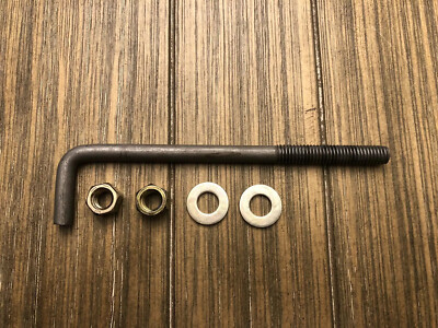 L-Bent Anchor Bolt 3/8-16 thread x 6 1/4 long 2 inch thread length. Steel. New. 
