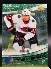 2022-23 Upper Deck Ice Viktor Lodin Premiers GREEN /599 Ottawa Senators #186