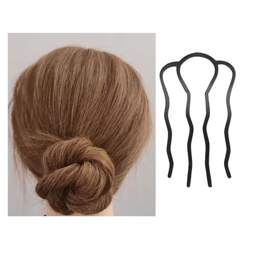 6 Piece Metal Hair Fork Clip Hair Side Combs Hair Pins Buns Updo U