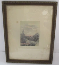 Vintage Lithograph Print of a Pasture