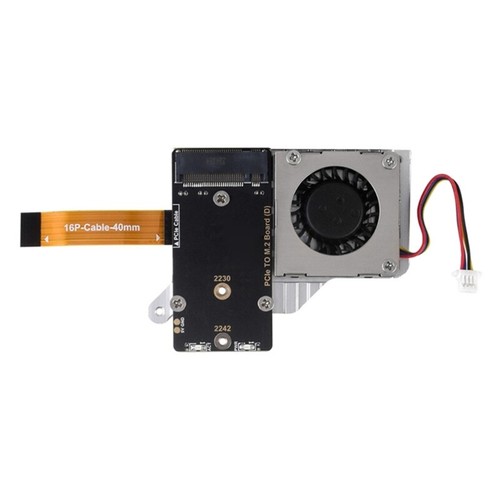 PCIe to M.2 Expansion Board with SSD Cooling Fan Support for Raspberry Pi 5 - Afbeelding 7 van 8