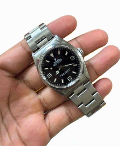 Rolex Explorer 14270 Silver Oyster Bracelet with Silver Bezel