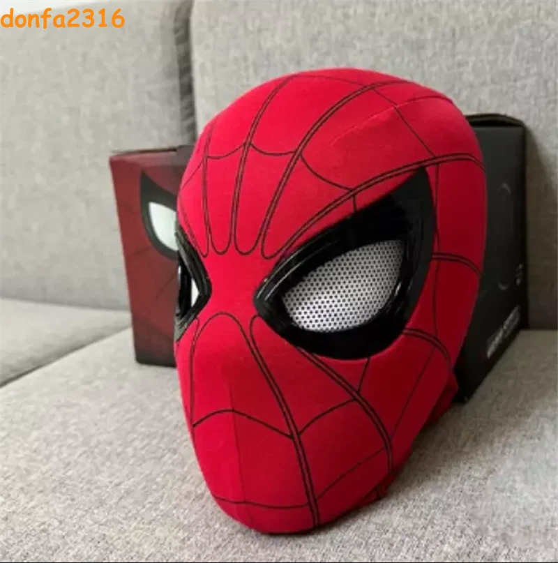 Spider-Man Mask Moving Eyes Cosplay Halloween Prop Remote Control Ring Gifts NEW - Image 4 of 4