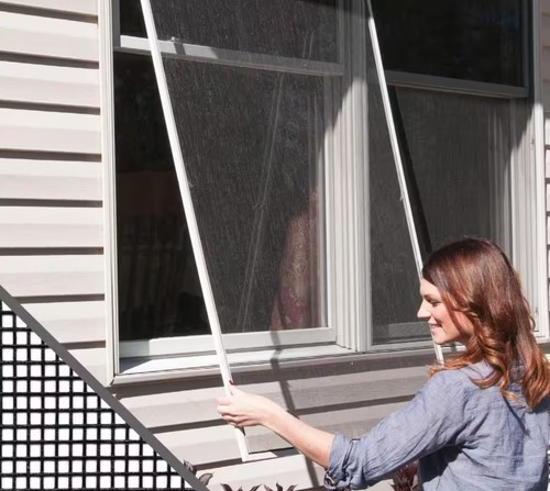 FCS8778-M 30" x 100' Gray Fiberglass Porch Lanai Screen Screening 18" x 16" Mesh - Picture 4 of 6