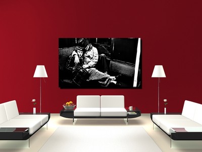 LEINWAND BILD ER XXL POP ART U-BAHN METRO SUBWAY LIEBE PAAR ROMANTIK BIS 150x90