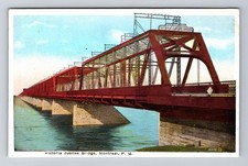 Montreal QC-Quebec, Victoria Jubilee Bridge, Vintage Postcard