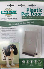 PetSafe Premium Plastic Pet Door White, Small PPA00-10958 Never Rust, Paintable