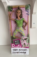 2021 Barbie Made to Move Doll Brunette Wearing Green GXF05 NRFB 💚