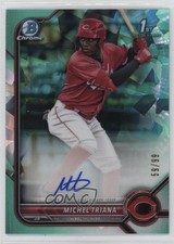 2022 Bowman Sapphire Edition Chrome Prospects Aqua /99 Michel Triana Auto 0yj6